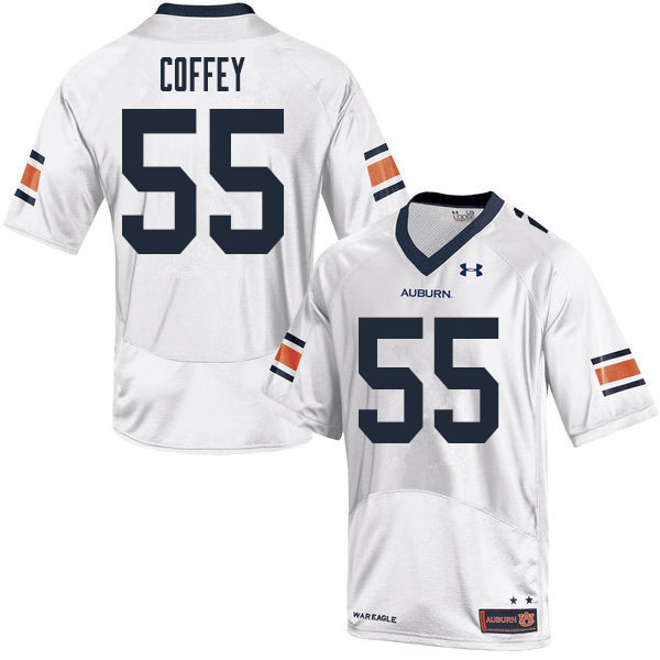 Men's Auburn Tigers #55 Brenden Coffey White 2020 College Stitched Football Jersey